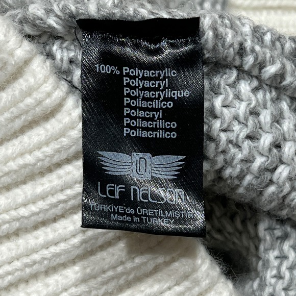 LEIF NELSON‎ Men's Gray White Marl Knit Sweater Zipper Collar Size XXL - Picture 5 of 8